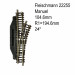 Rail aiguillage droit droit manuel 104.2mm-N-1/160-FLEISCHMANN 22255