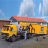 Camion MB LP transport de conteneur Gleisbau -HO-1/87-KIBRI 16310