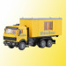 Camion MB LP transport de conteneur Gleisbau -HO-1/87-KIBRI 16310