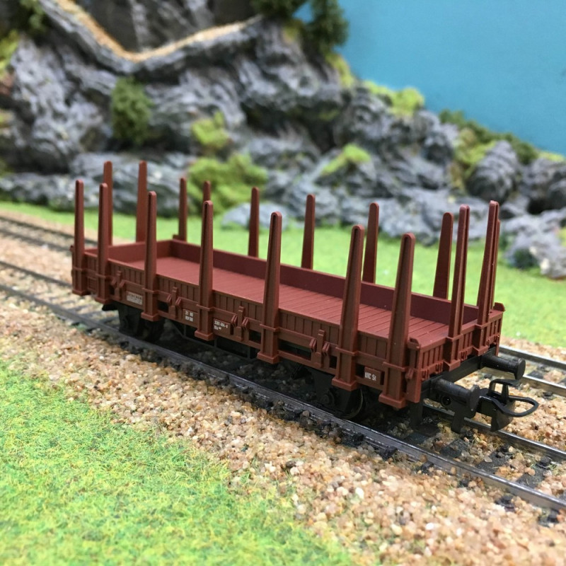 Jouef : wagon plat ranchers à bogies SNCF type TP, conteneur «Saint Pol