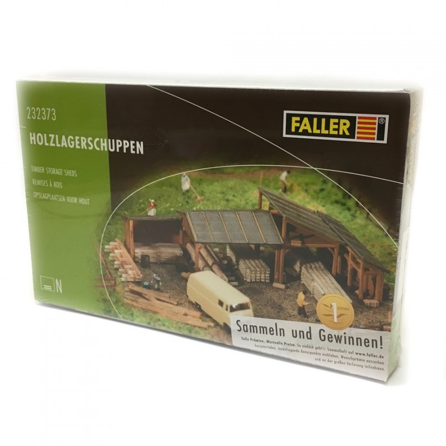 FALLER Wooden Storage Shed Model Kit – 1:87 Scale, For Model Railways Or Dioramas, 110 Parts
