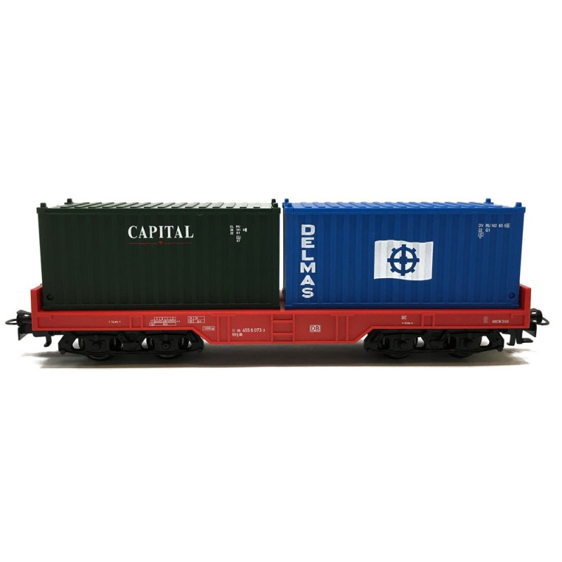 Wagon porte conteneurs-HO-1/87-MARKLIN 44700