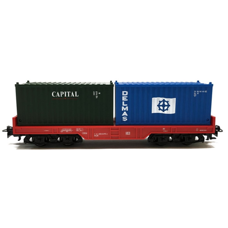 Wagon porte conteneurs-HO-1/87-MARKLIN 44700