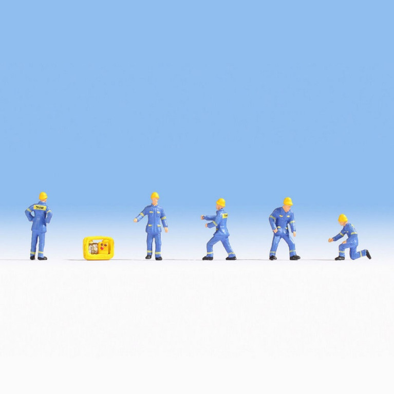 5 techniciens service de secours technique THW -HO-1/87-NOCH 15025