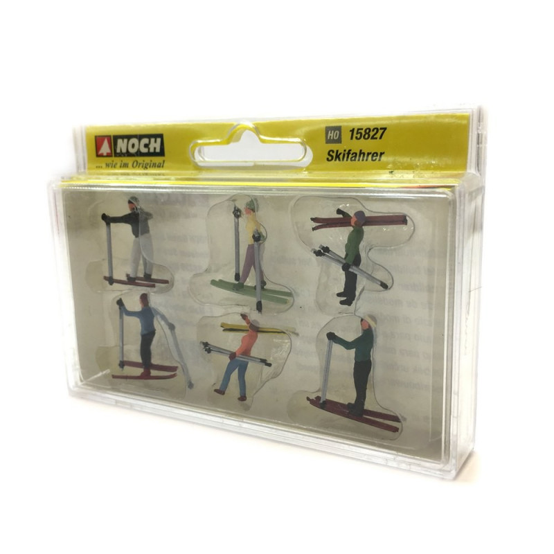 Figurines Skieurs Noch - 6 Pièces Pour Modélisme Ferroviaire - Décoration Maquette