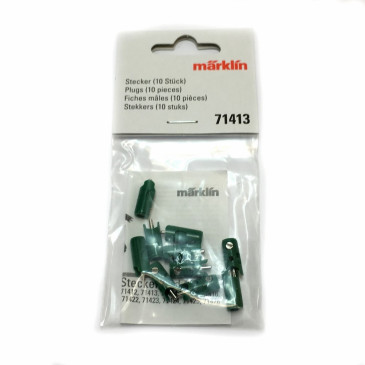 10 fiches de connexions mâles vertes -HO-1/87-MARKLIN 71413