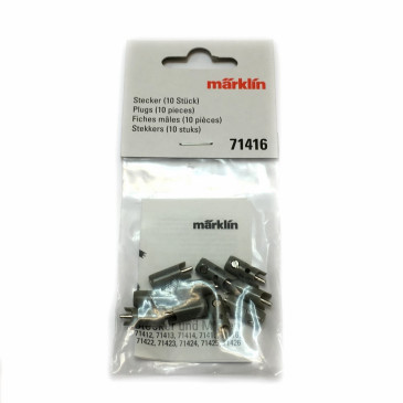 10 fiches de connexion mâles grises -MARKLIN 71416