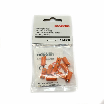 10 fiches de connexion femelles oranges -MARKLIN 71424