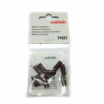 10 fiches de connexion femelles marrons -MARKLIN 71421