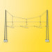 Double Mat de ligne triple pour caténaires -HO-1/87-VIESSMANN 4162