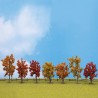 7 arbres d'automne de 80 à 100mm- Toutes échelles-NOCH 25070
