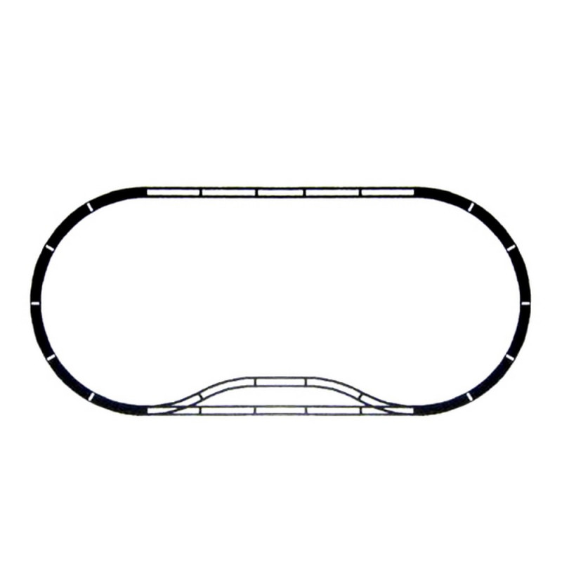 Coffret de rails avec aiguillages train de jardin -G-1/28-LGB 19902