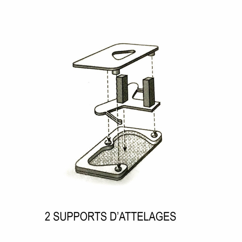 2 supports attelages NEM-1/87-RIBUTRAIN 85504