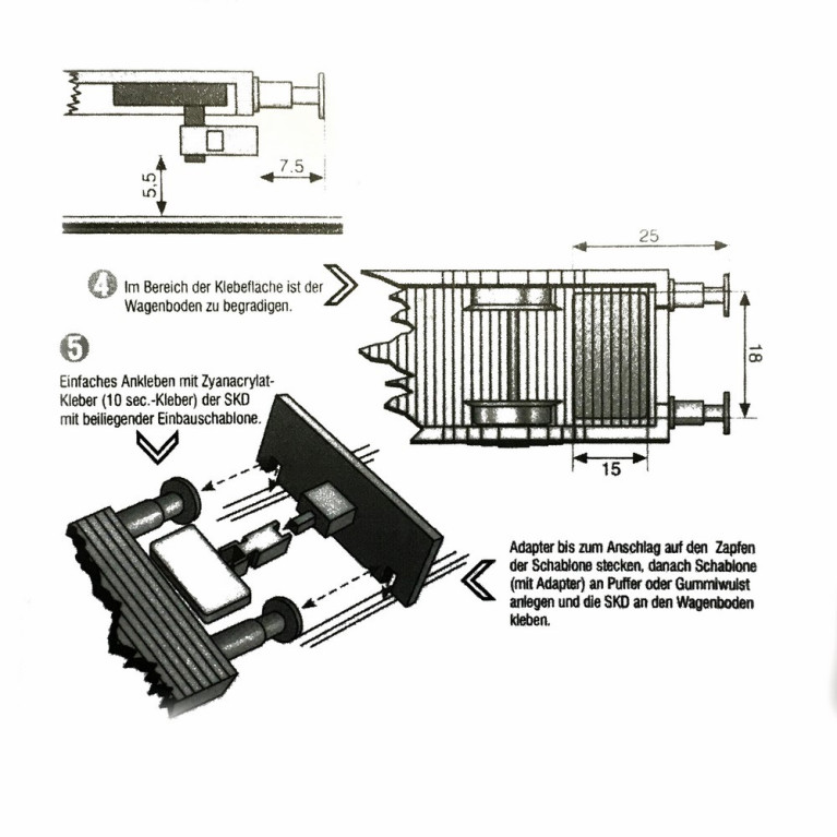 2 supports attelages NEM-1/87-RIBUTRAIN 85504