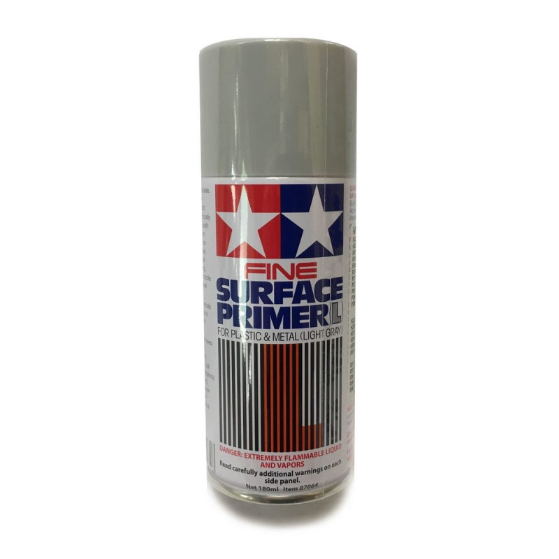 Apprêt plastique et métal gris clair Spray de 180ml-TAMIYA 87064