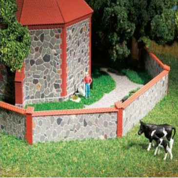 Mur d'enceinte en pierre-HO 1/87-AUHAGEN 42651
