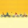 5 Cyclistes-HO-1/87-PREISER 10091