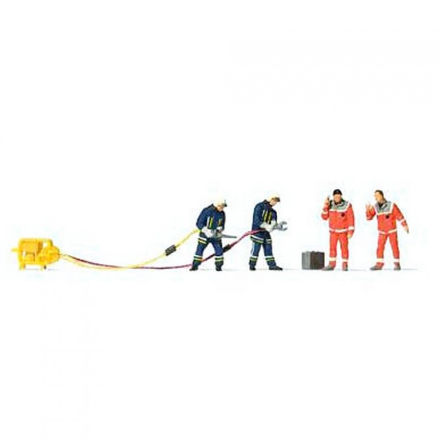 Pompiers + accessoires-HO-1/87-PREISER 10625