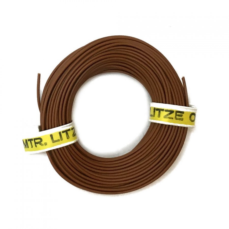 Câble marron souple cuivre 10ml 0.14mm² HERKAT 3617