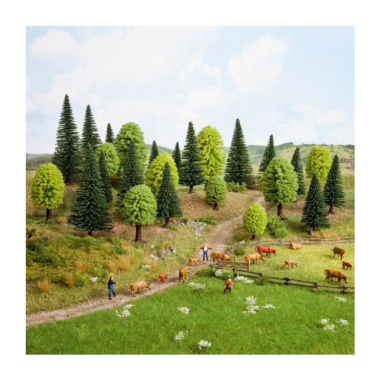 25 arbres de 35 à 90mm-N Z-NOCH 32811