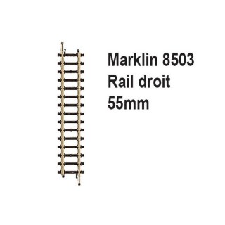 Rail droit 55mm-Z 1/220-MARKLIN 8503
