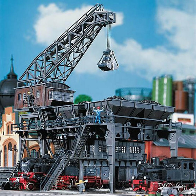Maquette à Assembler Faller – Dépôt De Charbon Échelle HO, Pour Réseau Ferroviaire Miniature, Décors Détails