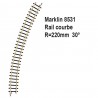 Rail courbe R220mm 30 degrès-Z 1/220-MARKLIN 8531