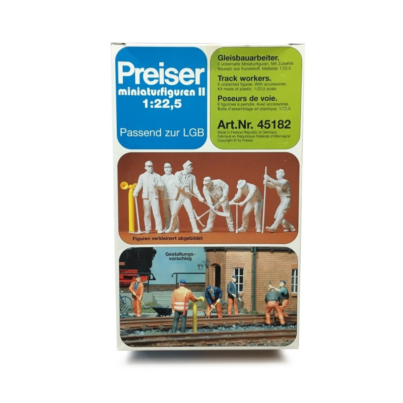 6 poseurs de voie + accessoires-G 1/22.5-PREISER 45182
