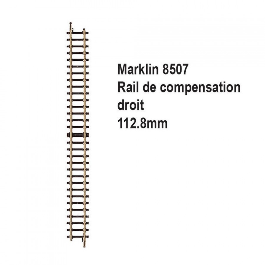 Rail de compensation droit 112.8mm-Z 1/220-MARKLIN 8507