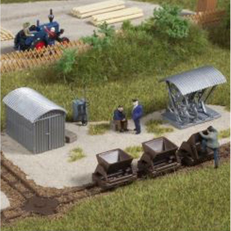 Wagonnets, piste + accessoires-HO 1/87-AUHAGEN 42572