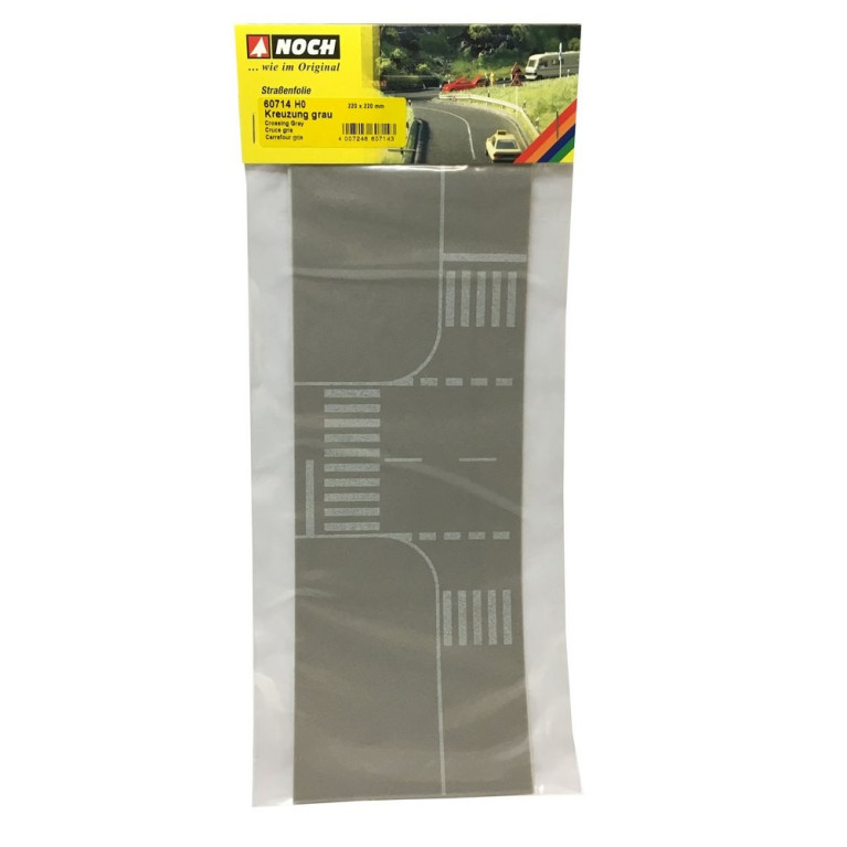 Feuilles pour carrefour gris clair souples et autocollantes-HO 1/87-NOCH 60714