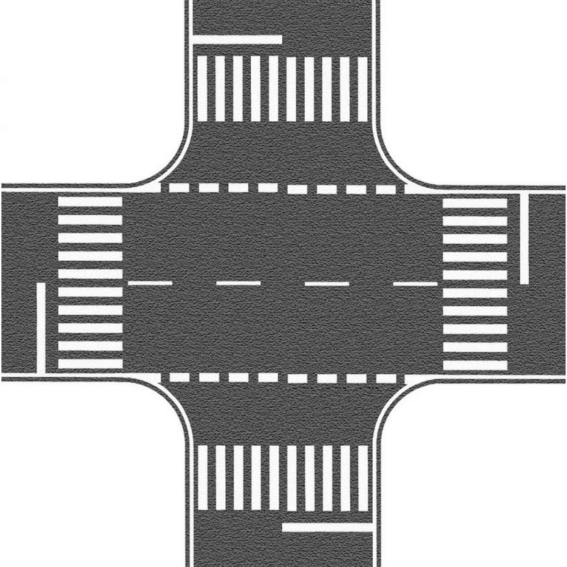 Feuilles pour carrefour gris fonçé souples et autocollantes-HO 1/87-NOCH 60712