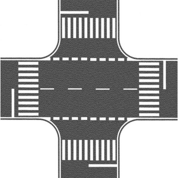 Feuilles pour carrefour gris fonçé souples et autocollantes-HO 1/87-NOCH 60712