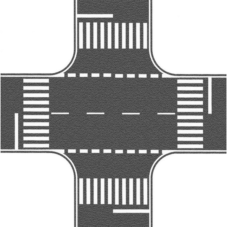Feuilles pour carrefour gris fonçé souples et autocollantes-HO 1/87-NOCH 60712