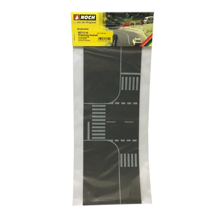Feuilles pour carrefour gris fonçé souples et autocollantes-HO 1/87-NOCH 60712