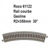Rail courbe geoline R2 358mm 30 degrés-HO-1/87-ROCO 61122