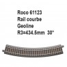 Rail courbe geoline R3 434.5mm 30 degrés-HO-1/87-ROCO 61123