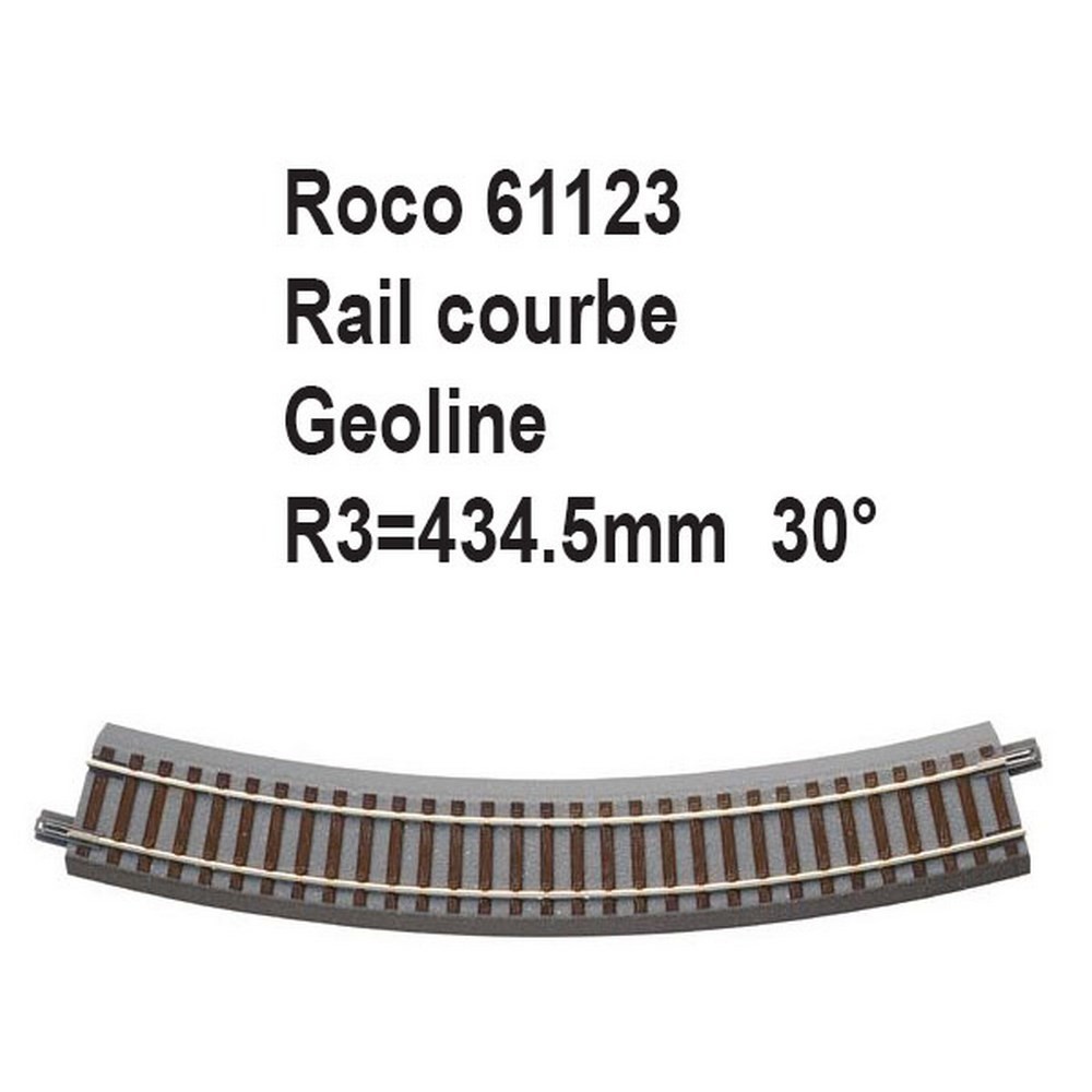 R 419,6 MM 30° 10x ROCO  10 rails 42423 RAIL COURBE R3 