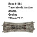 Traversée de jonction double geoline 200mm 22.5 degrés-HO-1/87-ROCO 61164