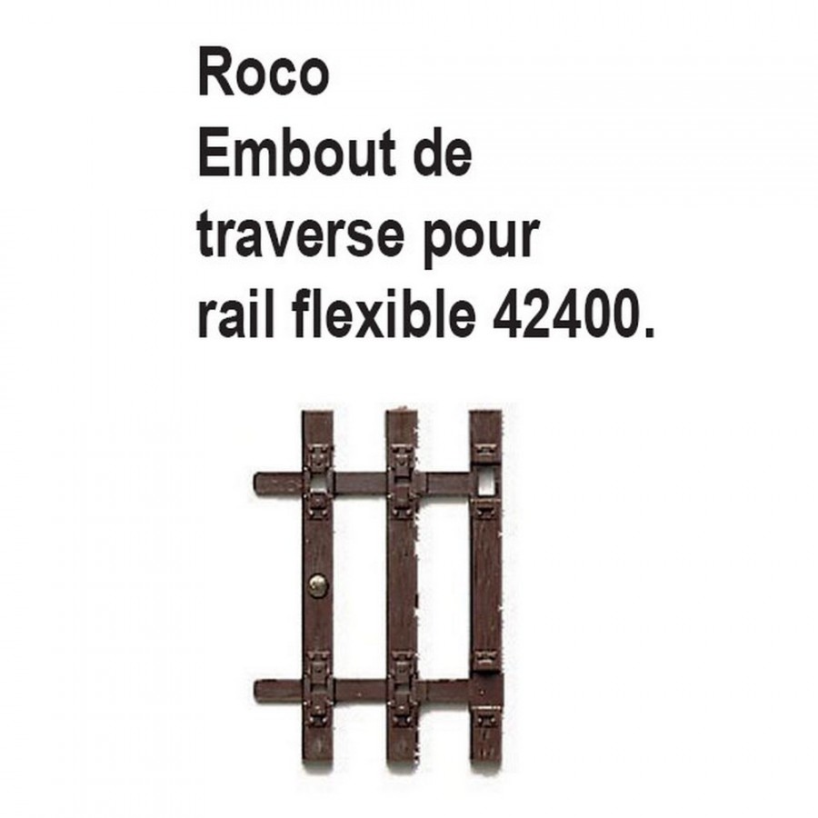 Embout de traverse pour rail flexible 42400 code 83 -HO-1/87-ROCO 42600