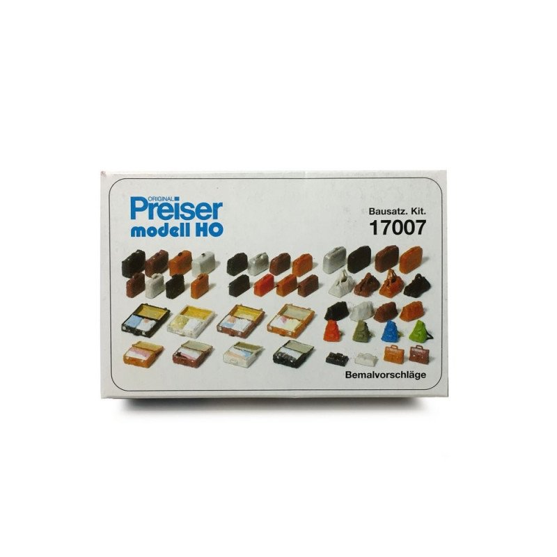 Set de 44 bagages à peindre-HO 1/87-PREISER 17007