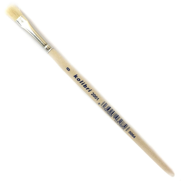 Pinceau brosse en poils de porc N°8-KOLIBRI 0064