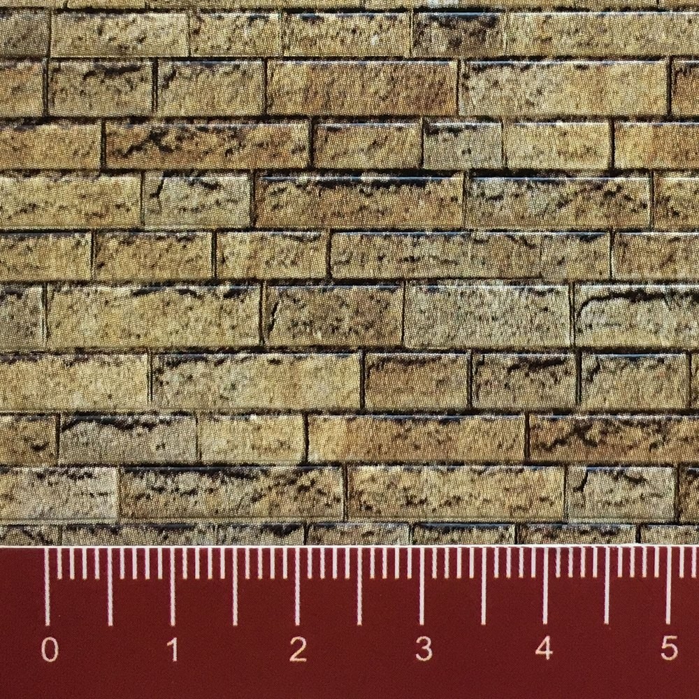 Plaque cartonnée mur de pierre de taille HO-1/87-VOLLMER 46038 