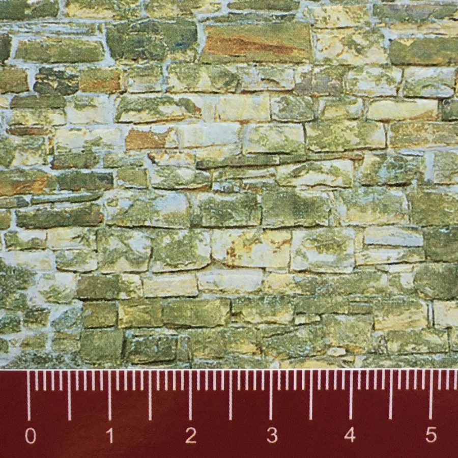 Plaque cartonnée mur en vielle pierre HO-1/87-VOLLMER 46043