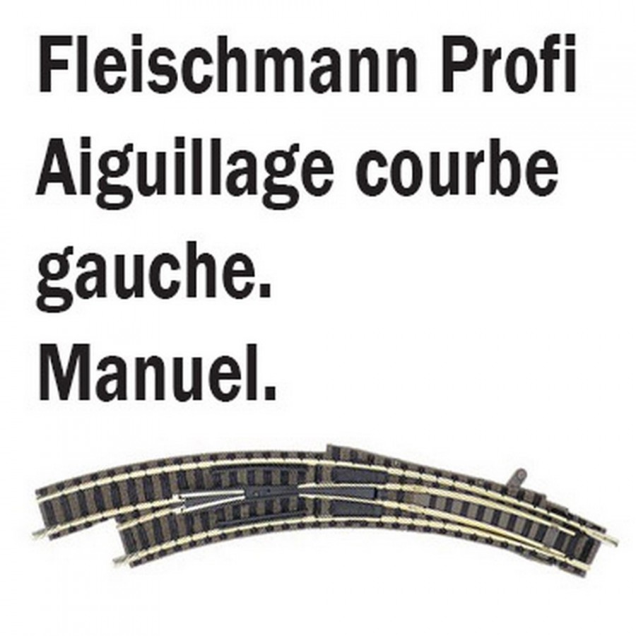 Aiguillage courbe gauche-N-1/160-FLEISCHMANN 9174