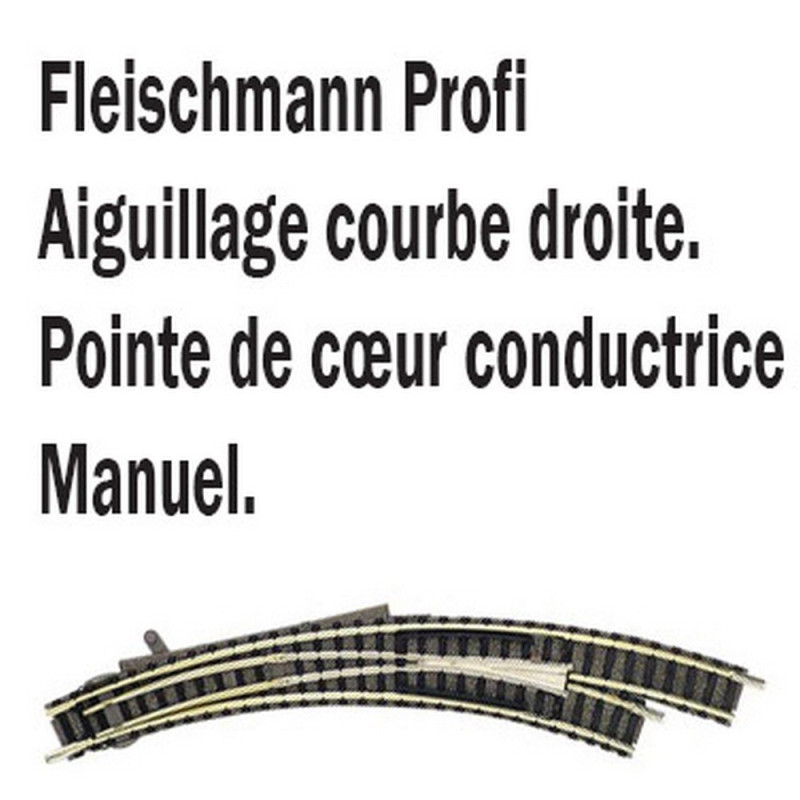 Aiguillage courbe droit-N-1/160-FLEISCHMANN 9169