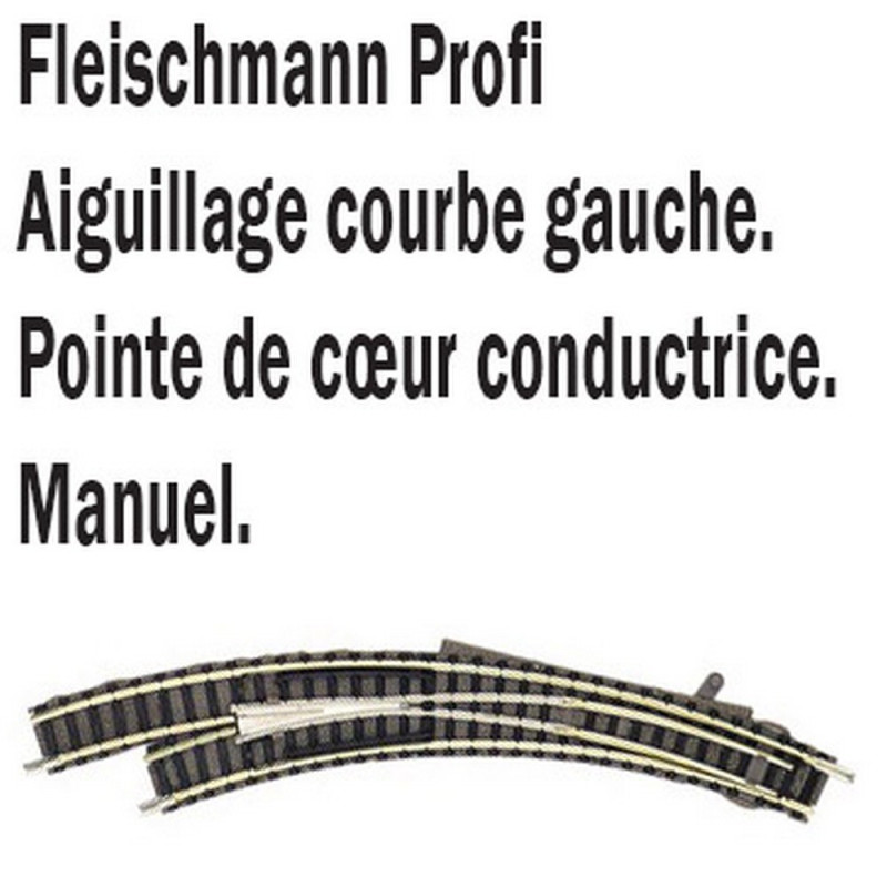 Aiguillage courbe gauche-N-1/160-FLEISCHMANN 9168