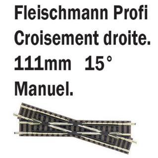 Croisement Fleischmann Piccolo Voie électrique 2 Rails Réf 9166 - échelle N 1/160 - Occasion
