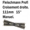 croisement droit 15°-N-1/160-FLEISCHMANN 9163