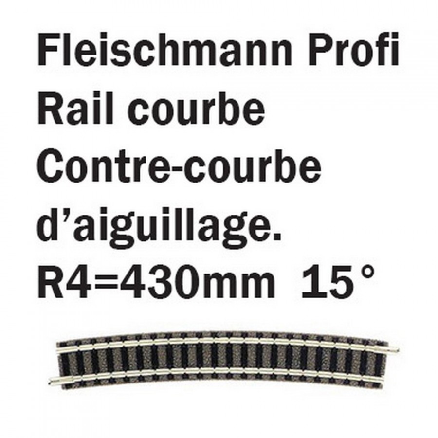 Petit rail courbe R4 15°-N-1/160-FLEISCHMANN 9136